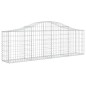 Cestos gabião arqueados 2 pcs 200x30x60/80 cm ferro galvanizado