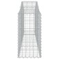 Cestos gabião arqueados 2 pcs 200x30x60/80 cm ferro galvanizado