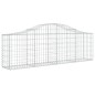 Cestos gabião arqueados 9 pcs 200x30x60/80 cm ferro galvanizado