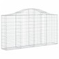 Cestos gabião arqueados 4pcs 200x30x100/120cm ferro galvanizado