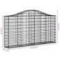 Cestos gabião arqueados 20 pcs 200x30x100/120 ferro galvanizado