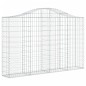 Cestos gabião arqueados 2pcs 200x30x120/140cm ferro galvanizado