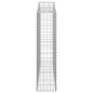 Cestos gabião arqueados 4pcs 200x30x120/140cm ferro galvanizado