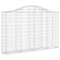 Cestos gabião arqueados 15 pcs 200x30x120/140 ferro galvanizado