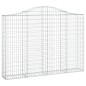 Cestos gabião arqueados 2pcs 200x30x140/160cm ferro galvanizado