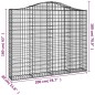 Cestos gabião arqueados 2pcs 200x30x160/180cm ferro galvanizado