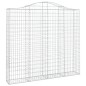 Cestos gabião arqueados 4pcs 200x30x180/200cm ferro galvanizado