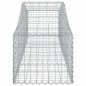 Cestos gabião arqueados 2 pcs 200x50x40/60 cm ferro galvanizado