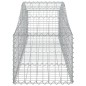 Cestos gabião arqueados 7 pcs 200x50x40/60 cm ferro galvanizado