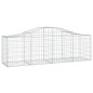 Cestos gabião arqueados 8 pcs 200x50x60/80 cm ferro galvanizado