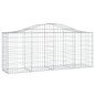 Cestos gabião arqueados 8 pcs 200x50x80/100cm ferro galvanizado