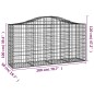 Cestos gabião arqueados 6pcs 200x50x100/120cm ferro galvanizado