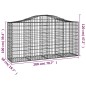 Cestos gabião arqueados 14 pcs 200x50x100/120 ferro galvanizado