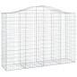 Cestos gabião arqueados 10 pcs 200x50x140/160 ferro galvanizado