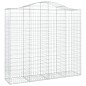 Cestos gabião arqueados 12 pcs 200x50x180/200 ferro galvanizado