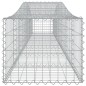 Cestos gabião arqueados 8 pcs 400x50x40/60 cm ferro galvanizado