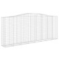 Cestos gabião arqueados 3pcs 400x50x160/180cm ferro galvanizado