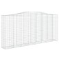 Cestos gabião arqueados 4pcs 400x50x180/200cm ferro galvanizado