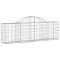 Cestos gabião arqueados 7 pcs 200x30x60/80 cm ferro galvanizado