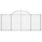 Cestos gabião arqueados 12pcs 200x30x80/100cm ferro galvanizado