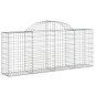 Cestos gabião arqueados 14pcs 200x30x80/100cm ferro galvanizado