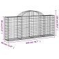 Cestos gabião arqueados 50pcs 200x30x80/100cm ferro galvanizado