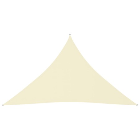 Para-sol estilo vela tecido oxford triangular 4x4x5,8 m creme