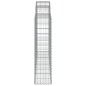 Cestos gabião arqueados 12pcs 200x30x120/140 ferro galvanizado