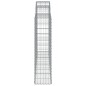 Cestos gabião arqueados 14 pcs 200x30x120/140 ferro galvanizado