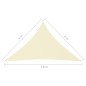 Para-sol estilo vela tecido oxford triangular 4x4x5,8 m creme