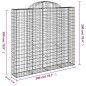 Cestos gabião arqueados 3pcs 200x30x180/200cm ferro galvanizado