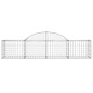 Cestos gabião arqueados 11pcs 200x50x40/60 cm ferro galvanizado