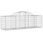 Cestos gabião arqueados 9 pcs 200x50x60/80 cm ferro galvanizado