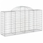 Cestos gabião arqueados 3pcs 200x50x100/120cm ferro galvanizado