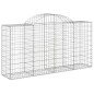 Cestos gabião arqueados 10 pcs 200x50x100/120 ferro galvanizado