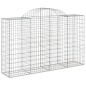 Cestos gabião arqueados 3pcs 200x50x120/140cm ferro galvanizado