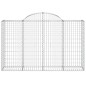 Cestos gabião arqueados 3pcs 200x50x120/140cm ferro galvanizado