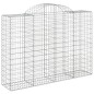 Cestos gabião arqueados 3pcs 200x50x140/160cm ferro galvanizado