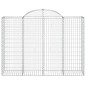 Cestos gabião arqueados 15 pcs 200x50x140/160 ferro galvanizado