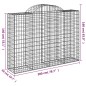 Cestos gabião arqueados 15 pcs 200x50x140/160 ferro galvanizado