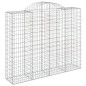 Cestos gabião arqueados 15 pcs 200x50x160/180 ferro galvanizado