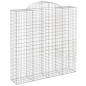 Cestos gabião arqueados 4pcs 200x50x200/220cm ferro galvanizado