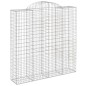 Cestos gabião arqueados 10 pcs 200x50x200/220 ferro galvanizado