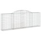 Cestos gabião arqueados 3pcs 300x30x100/120cm ferro galvanizado