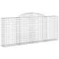 Cestos gabião arqueados 4pcs 300x30x120/140cm ferro galvanizado