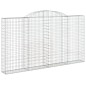 Cestos gabião arqueados 3pcs 300x30x160/180cm ferro galvanizado