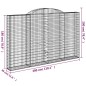 Cestos gabião arqueados 4pcs 300x30x180/200cm ferro galvanizado