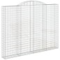 Cestos gabião arqueados 3pcs 300x30x220/240cm ferro galvanizado