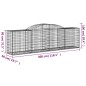 Cestos gabião arqueados 12pcs 300x50x80/100cm ferro galvanizado