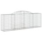 Cestos gabião arqueados 3pcs 300x50x100/120cm ferro galvanizado